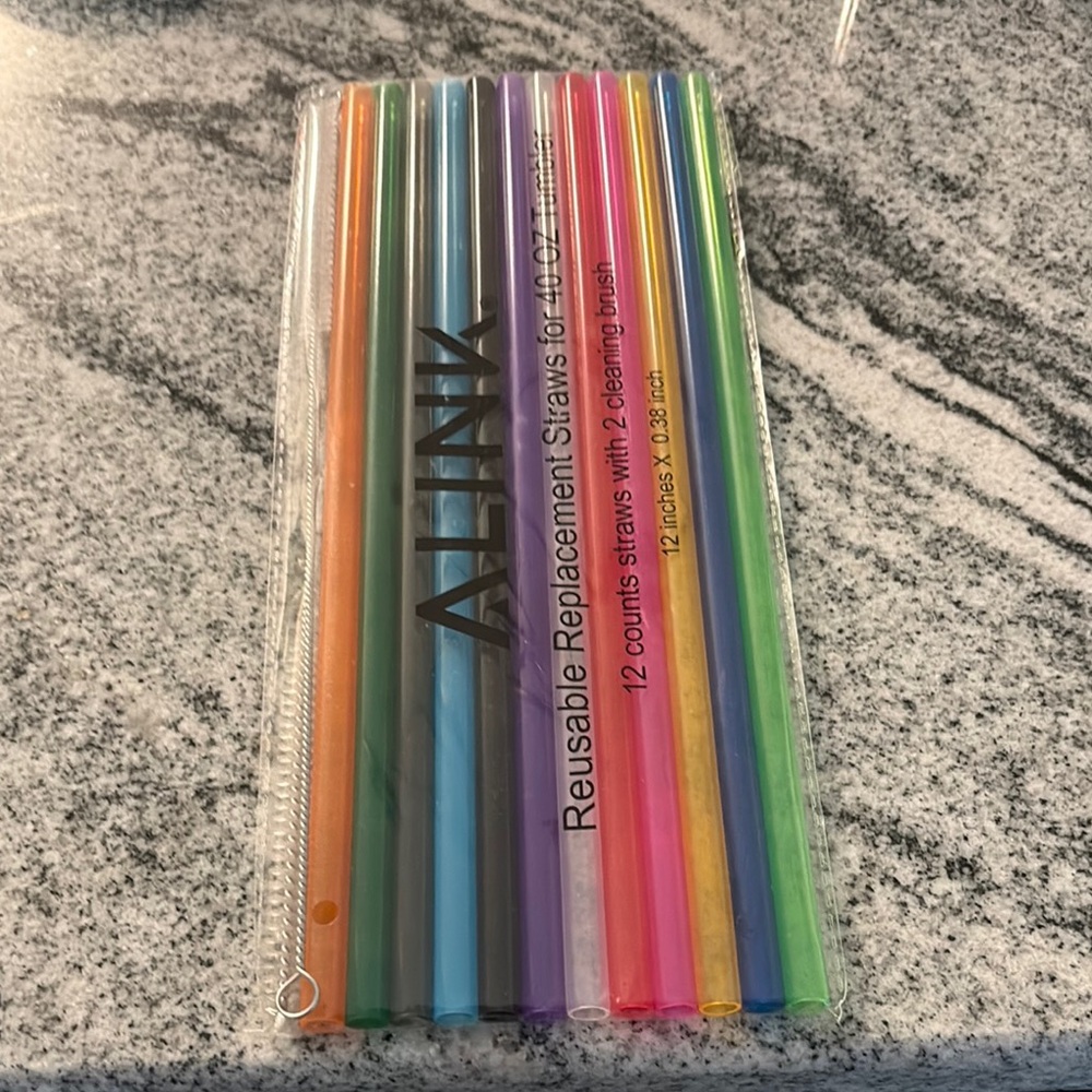 40oz reusable Multicolor Straws brand new unopened